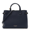 Derby Calfskin House Check Medium Banner Tote Ink Blue