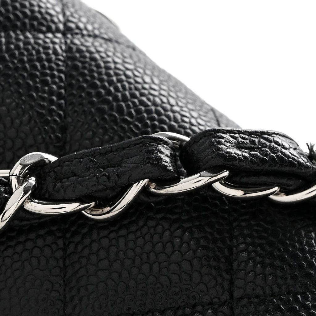 Caviar Quilted Maxi Double Flap Black