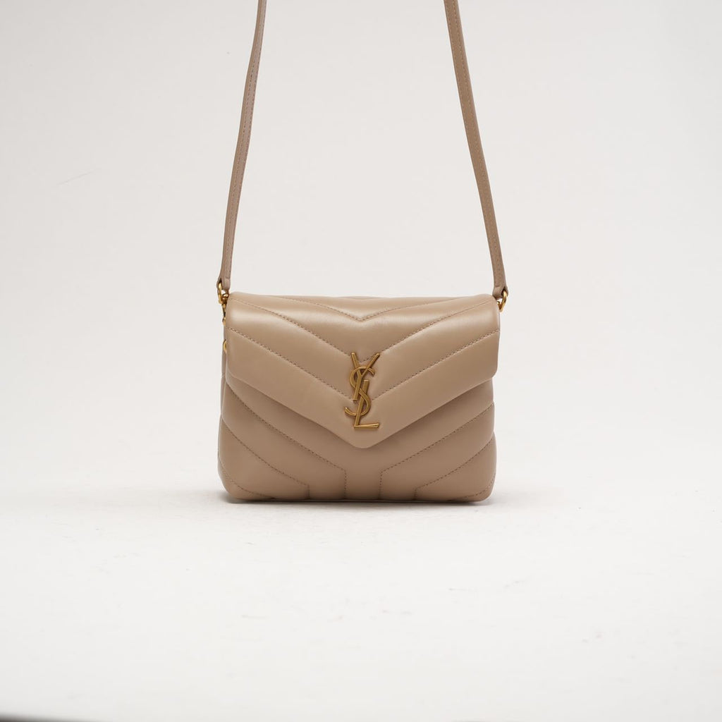 Saint Laurent LouLou Toy Crossbody Leather Dark Beige 2020