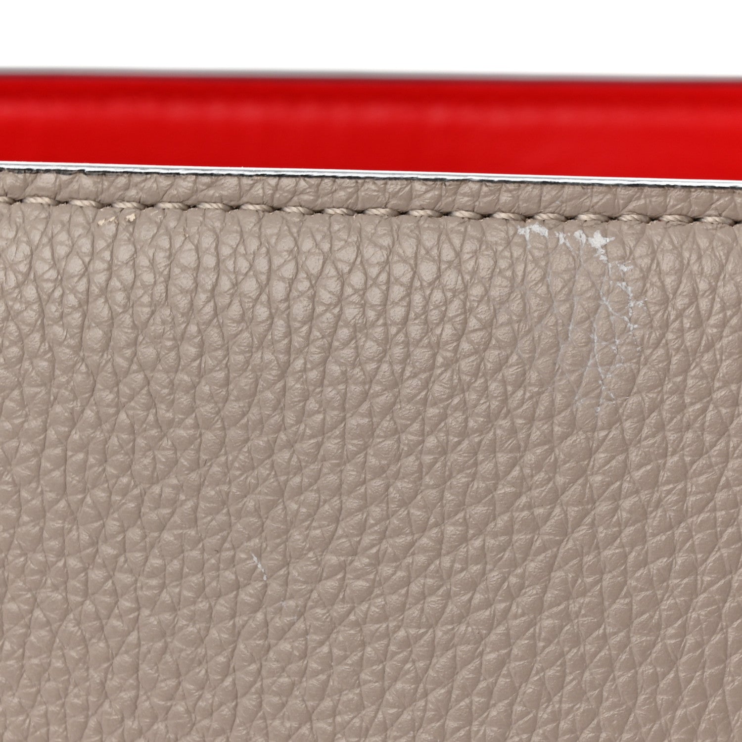 Calfskin Spikes Loubinthesky Medium Grey