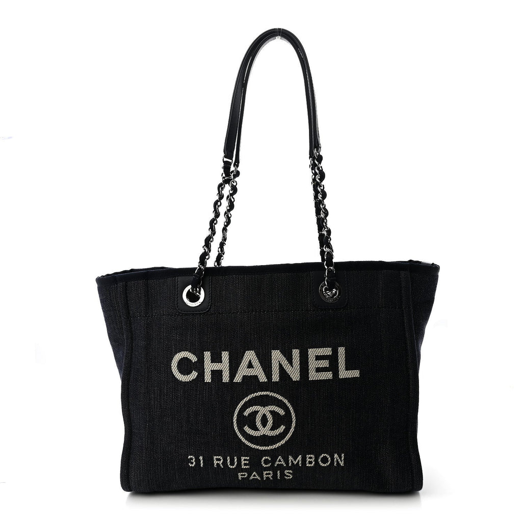 Denim Small Deauville Tote Dark Blue