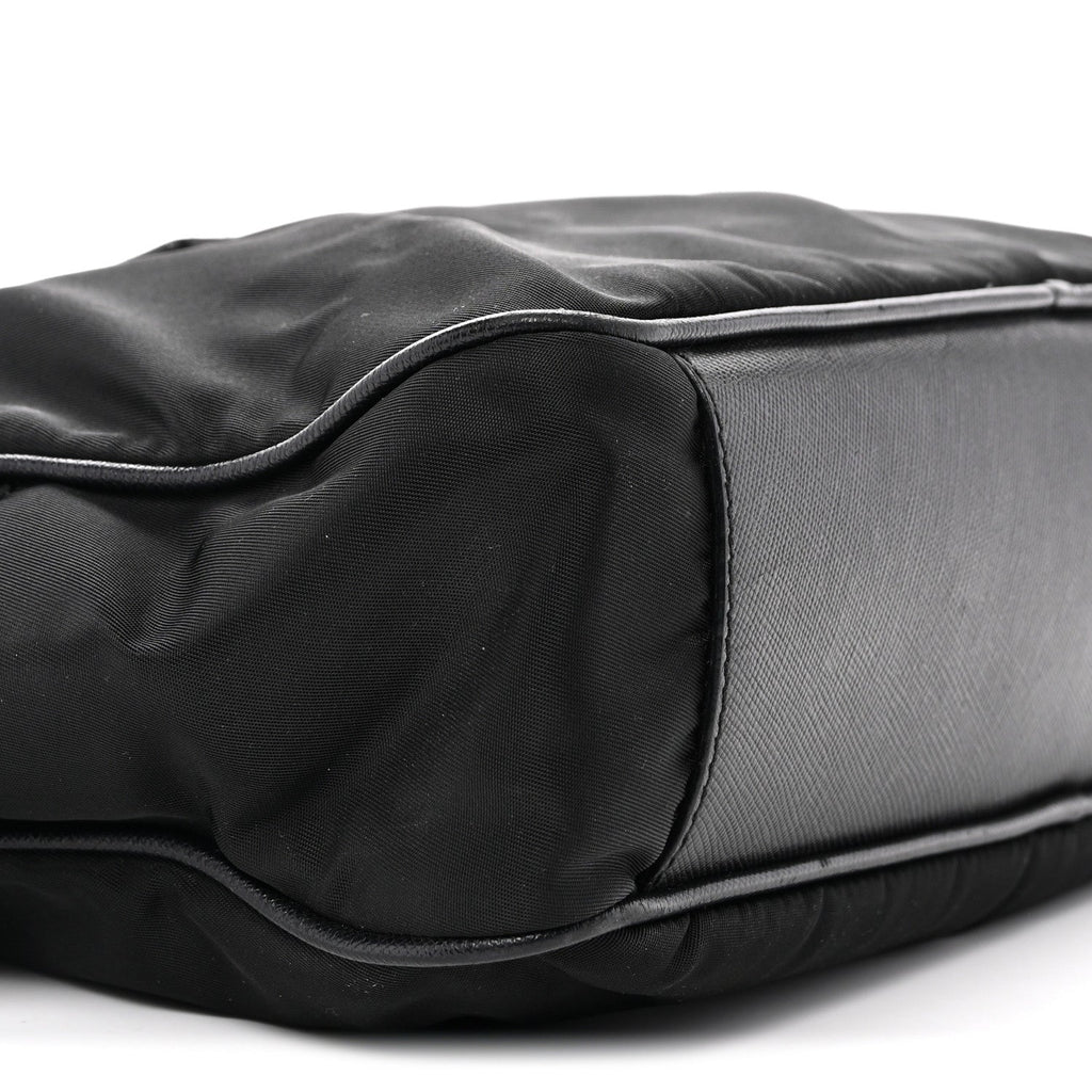 Nylon Saffiano Small Top Handle Bag Black
