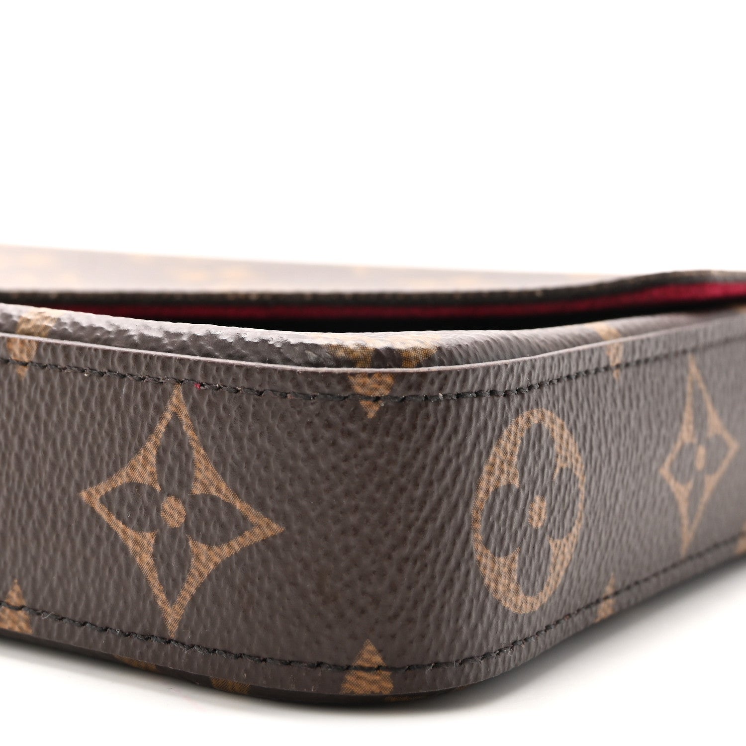 Monogram Pochette Felicie Chain Wallet Fuchsia