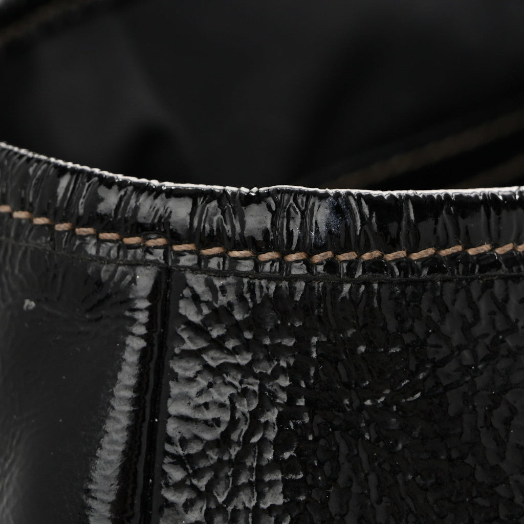 Patent Medium Pelham Shoulder Bag Black