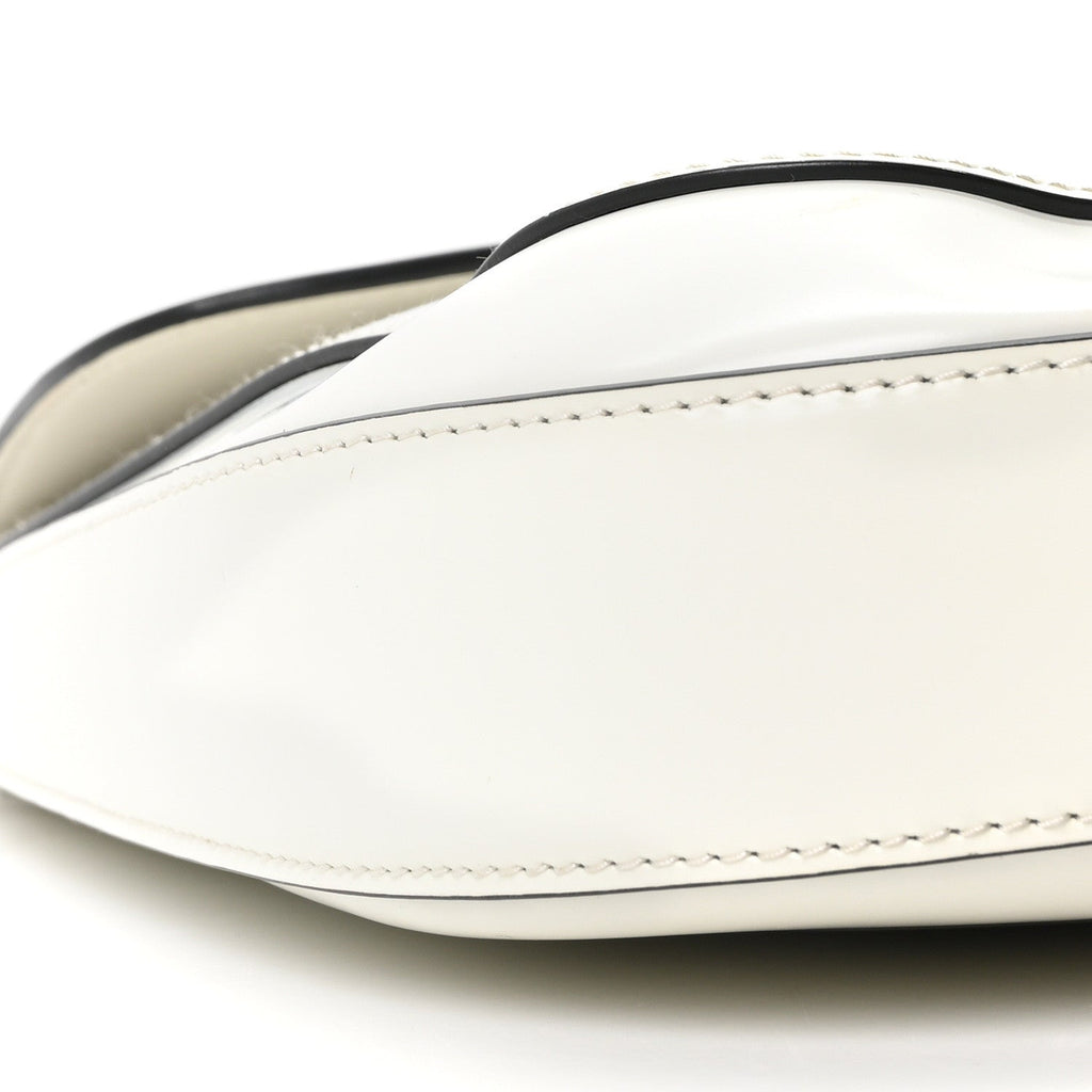 Spazzolato Cleo Flap Adjustable Strap Shoulder Bag  White