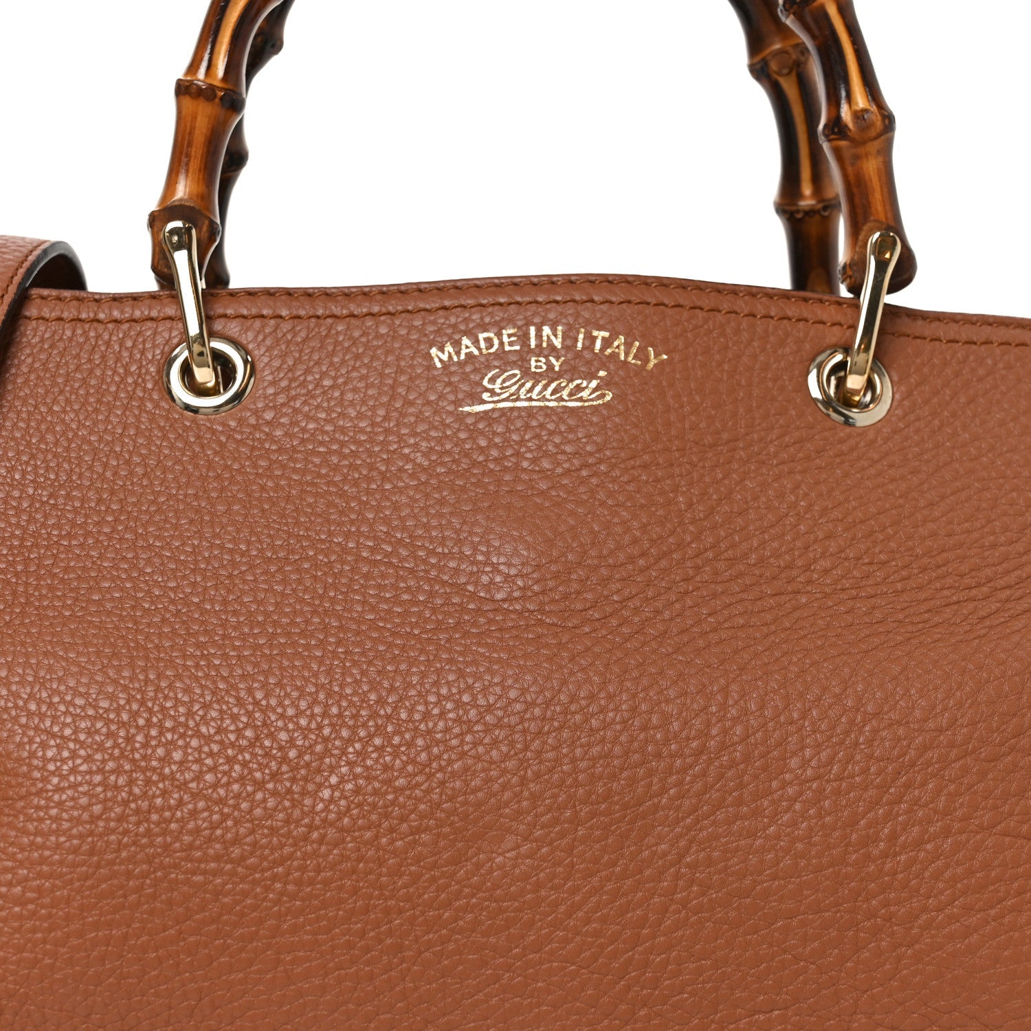 Pebbled Calfskin Medium Bamboo Shopper Tote Acero