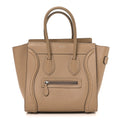 Drummed Calfskin Micro Luggage Dune
