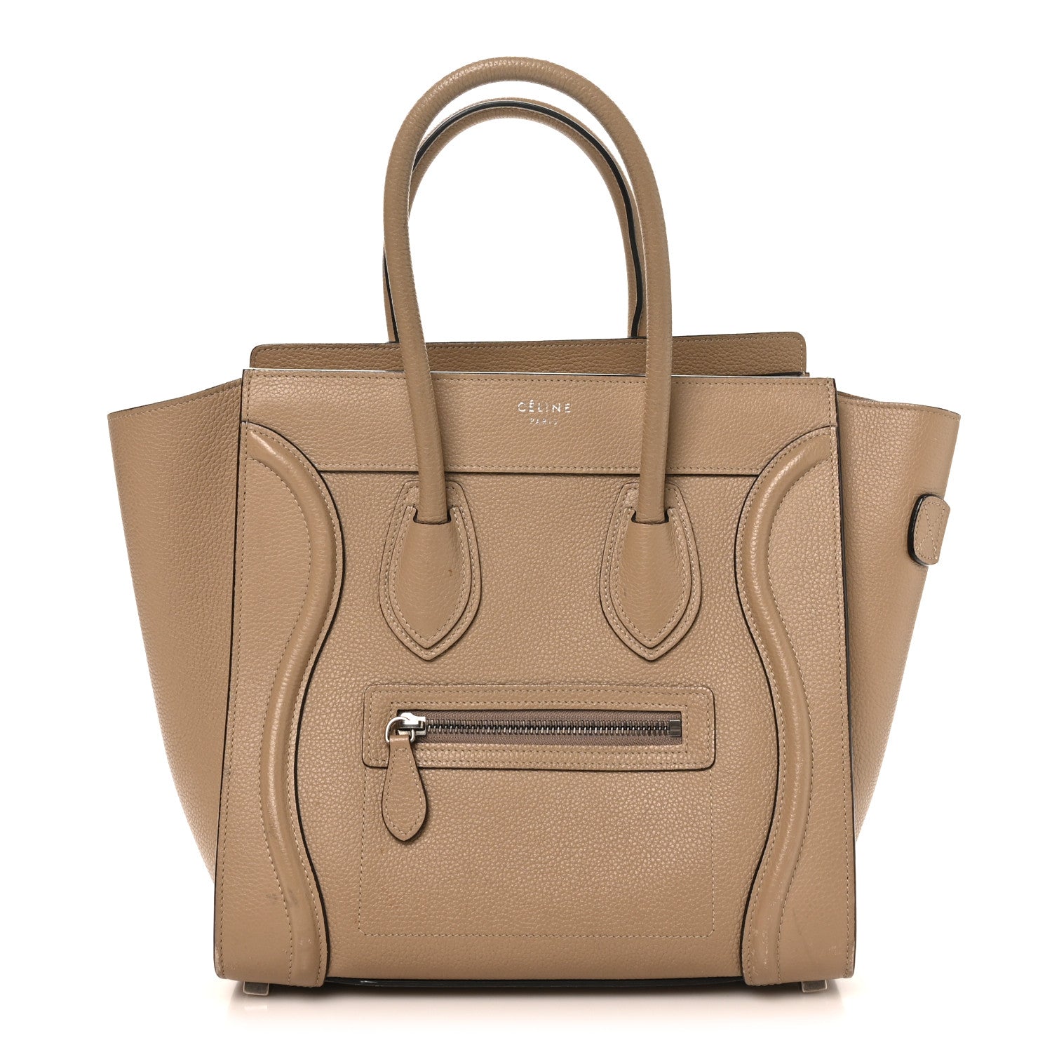 Drummed Calfskin Micro Luggage Dune