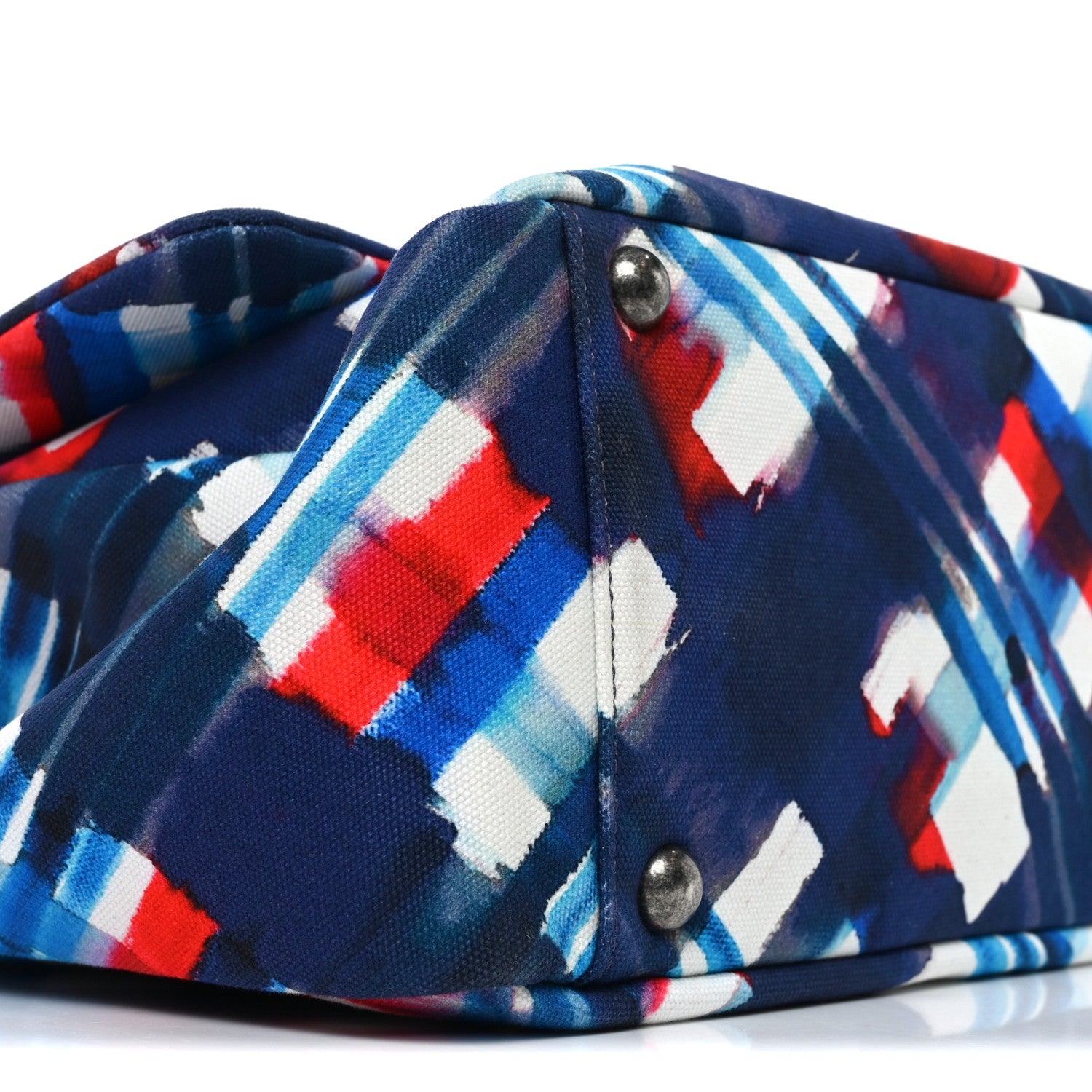 Canvas Airline Printed XXL Travel Flap Bag Blue Red White