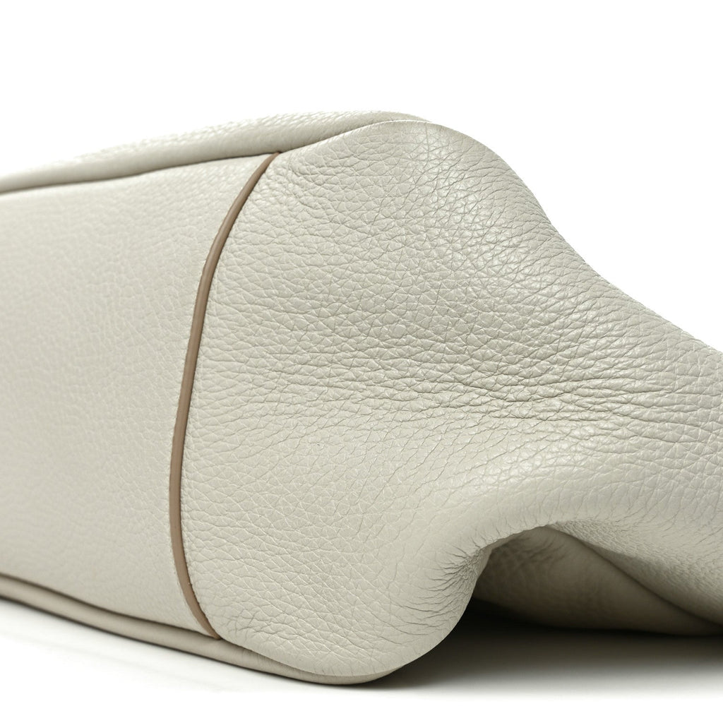Grained Deerskin Bea Tote Blanc Vintage