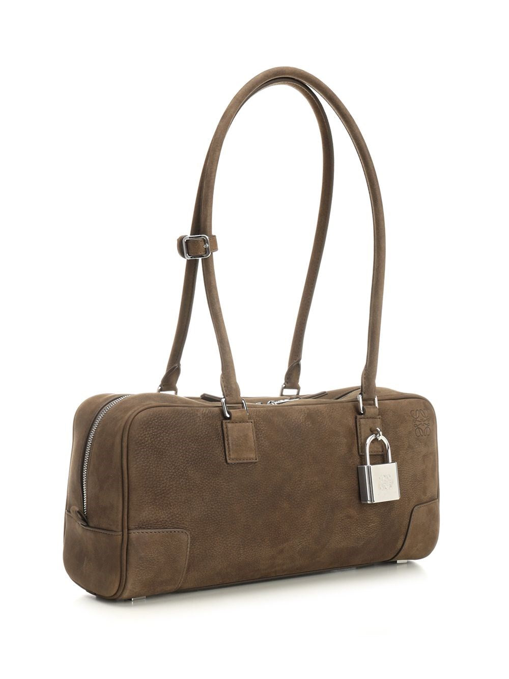 Loewe Women Amazona 31 Cropped Bag In Garnet Nubuck