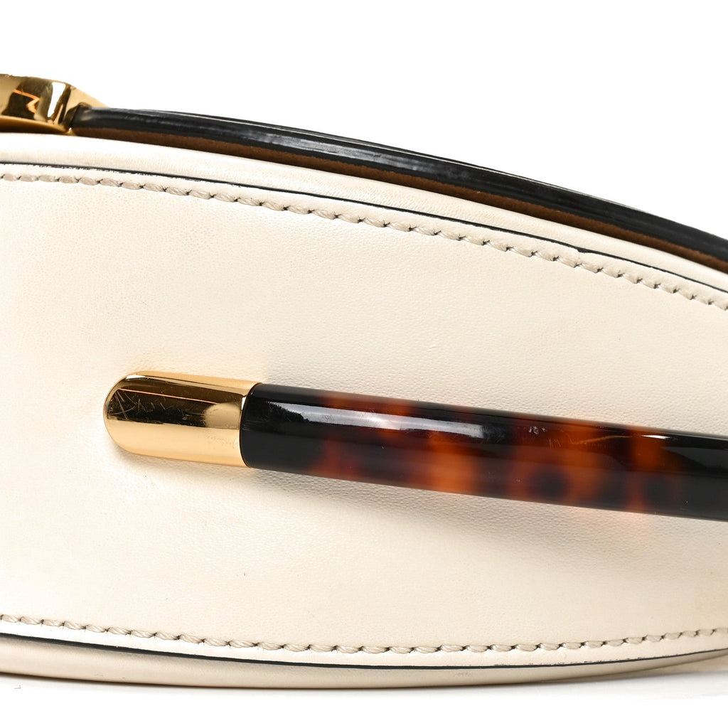 Vitello King Plexiglass Moonlight Shoulder Bag White Ice