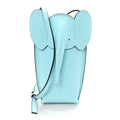 Calfskin Elephant Pouch Crossbody Bag Light Blue