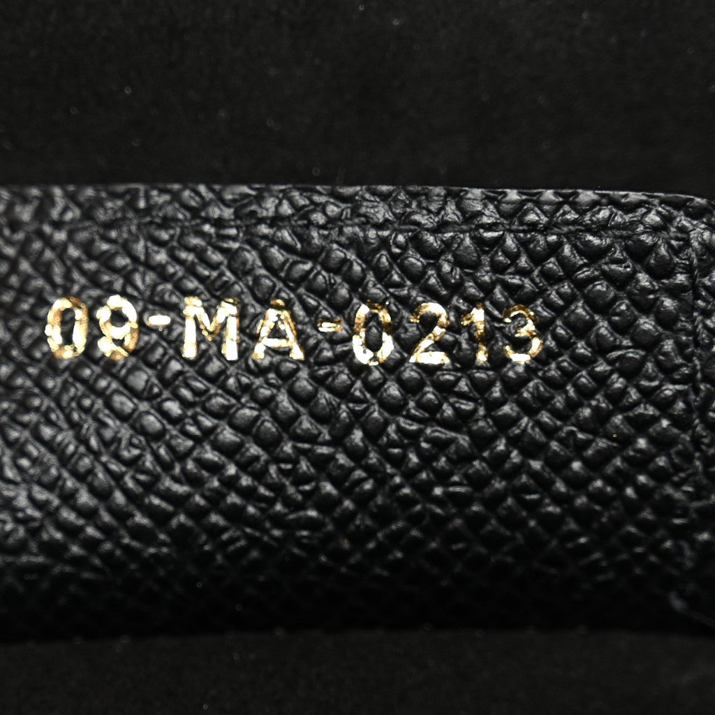 Grained Calfskin Saddle Bag With Strap Black