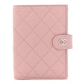 Caviar Quilted Passport Holder Pink