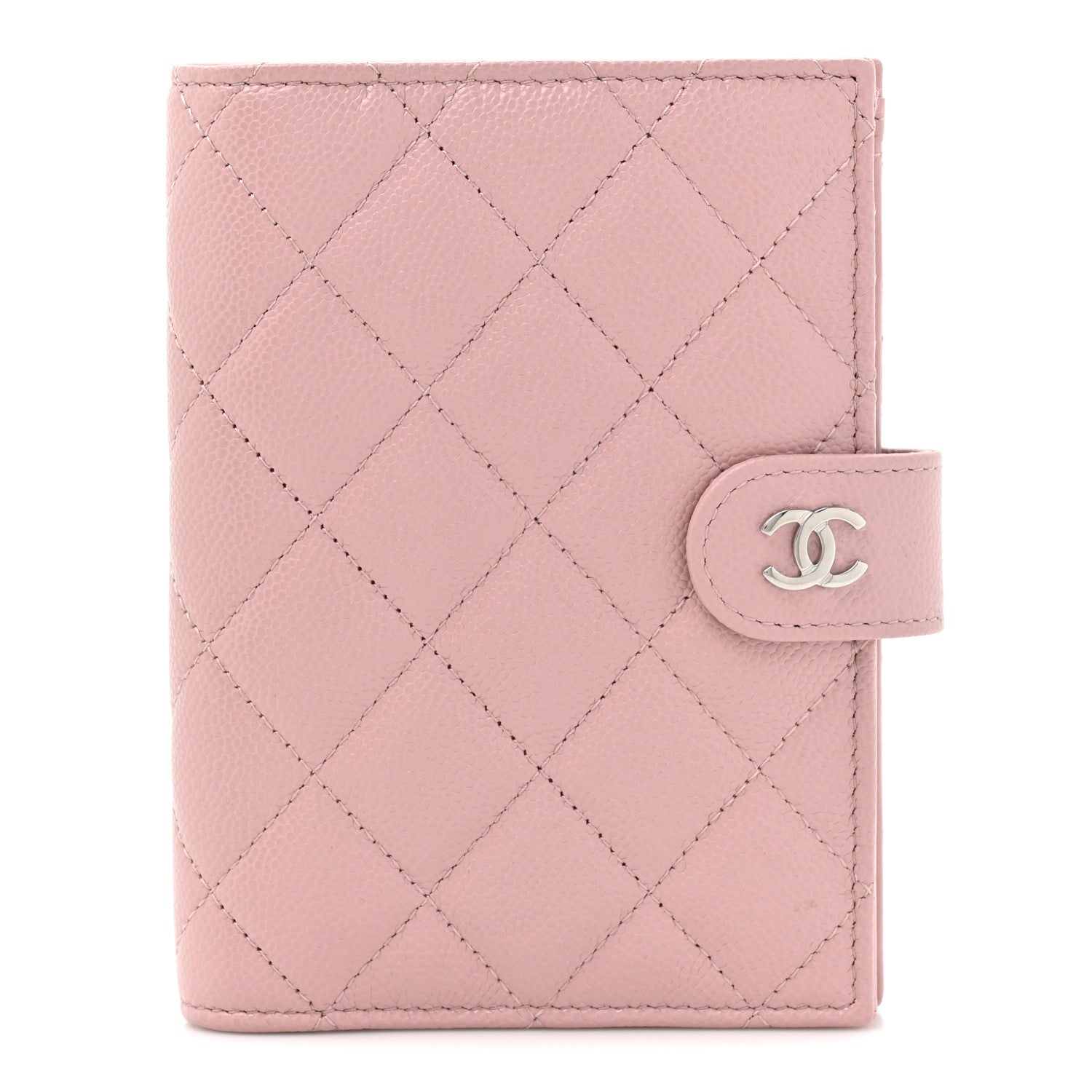 Caviar Quilted Passport Holder Pink
