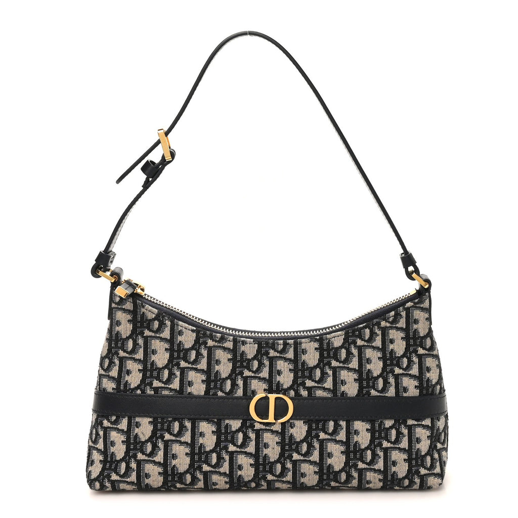 Oblique 30 Montaigne Mini Hobo Bag Blue