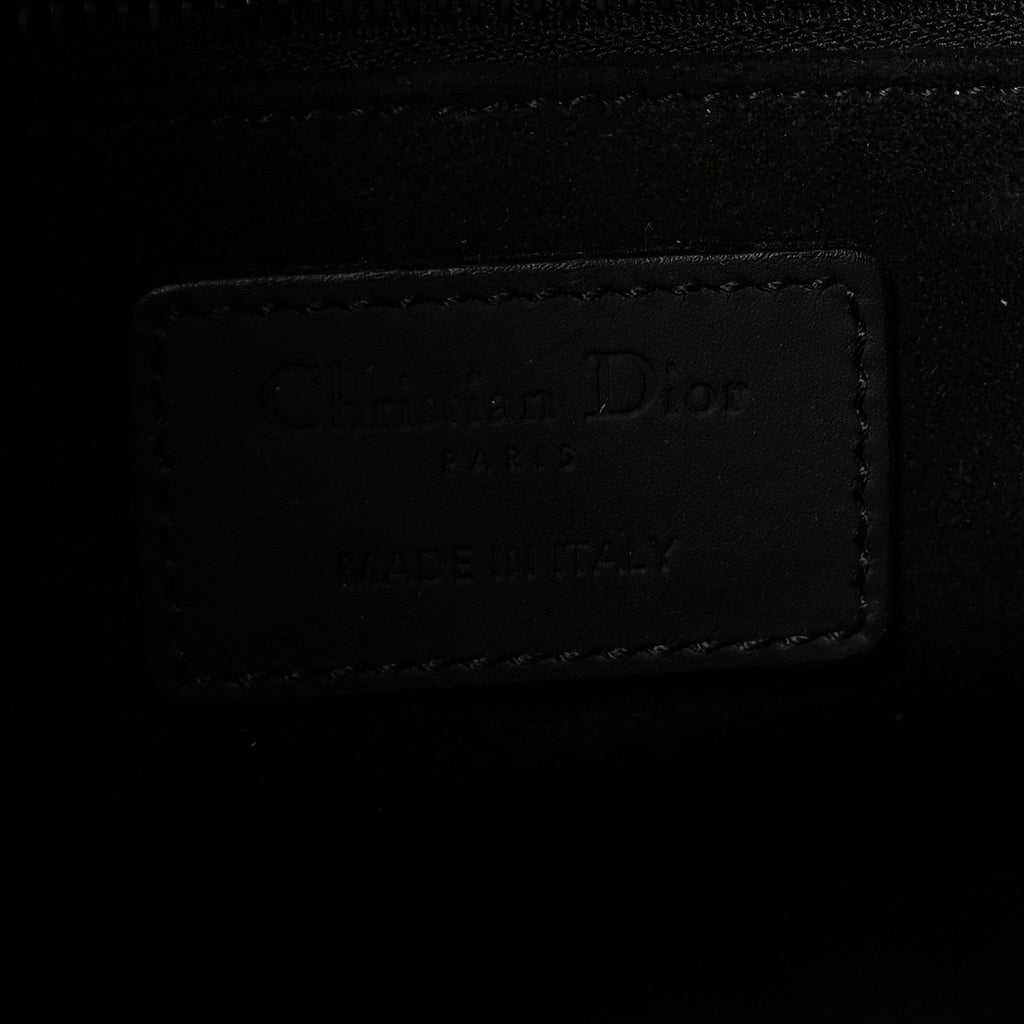 Ultra Matte Calfskin Cannage Medium Lady Dior Black