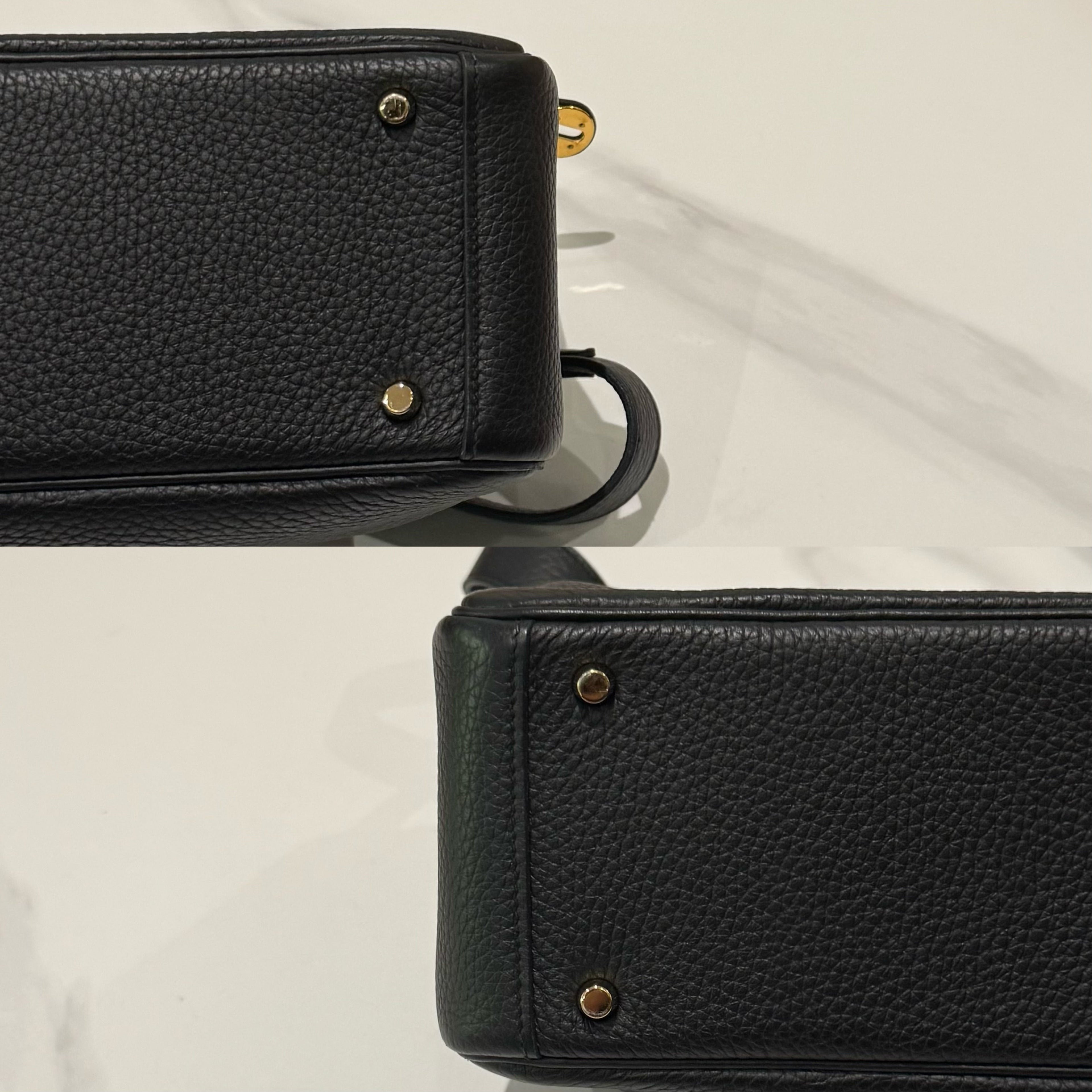 HERMÈS MINI LINDY 19 BLACK TC LEATHER WITH GOLD HARDWARE STAMP B