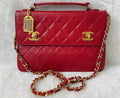 Chanel Vintage Timeless Classic CC Double Turn Lock Bag