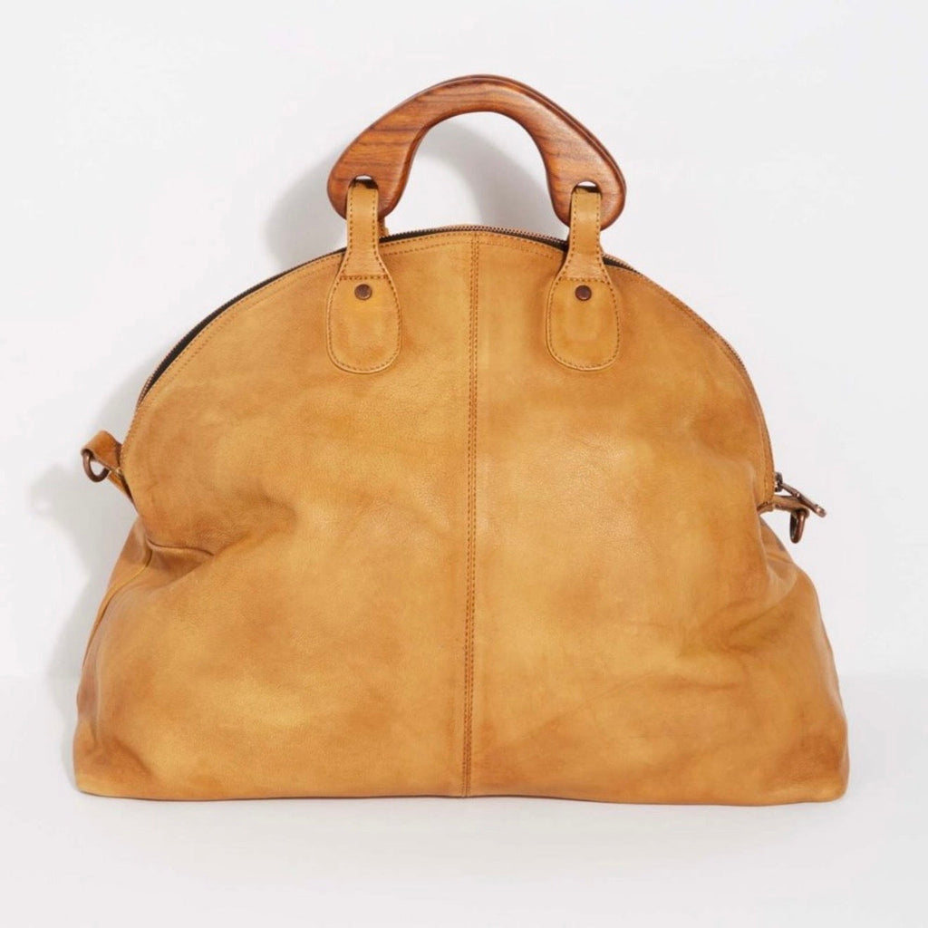 FREE PEOPLE Willow Vintage Tote Shoulder Bag Distressed Tan NWOT