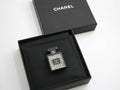 Chanel D18B Black Resin Bubble Perfume Bottle Brooch