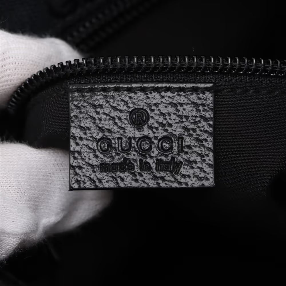 Gucci GG Canvas Leather Shoulder Bag Black