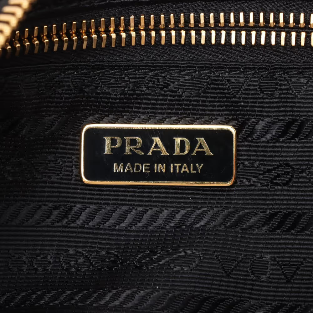 Prada Tessuto Nylon Demi Lune Two-Way Shoulder Bag Black