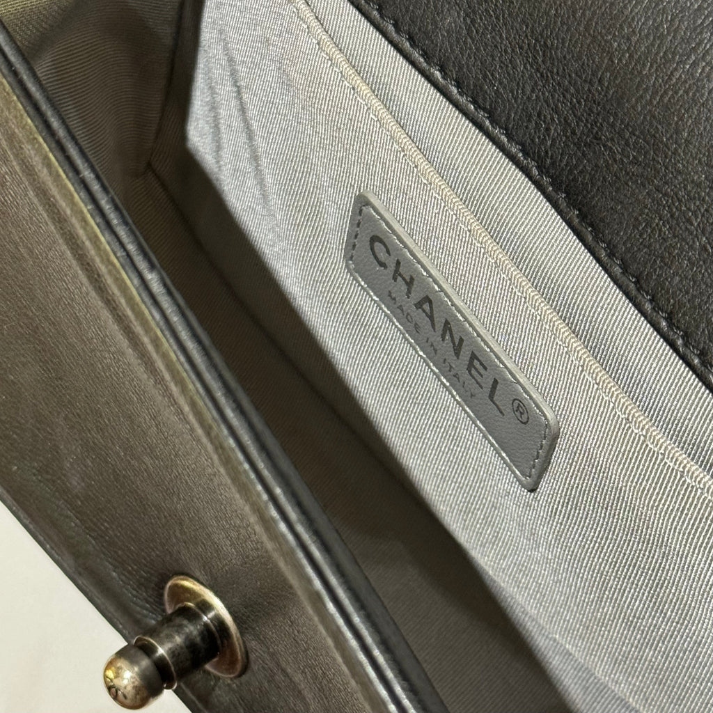 CHANEL SMALL LEBOY BLACK RUTHENIUM HARDWARE