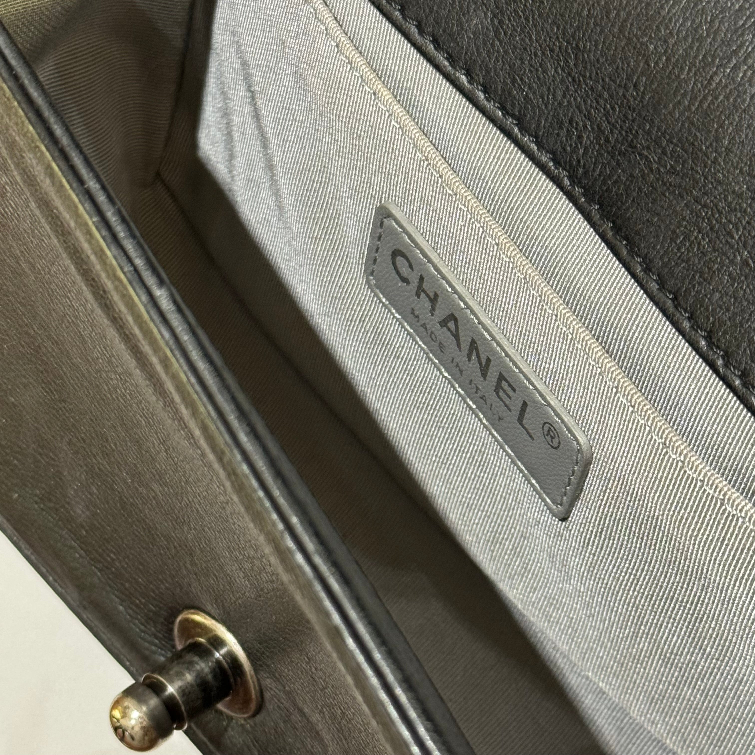 CHANEL SMALL LEBOY BLACK RUTHENIUM HARDWARE