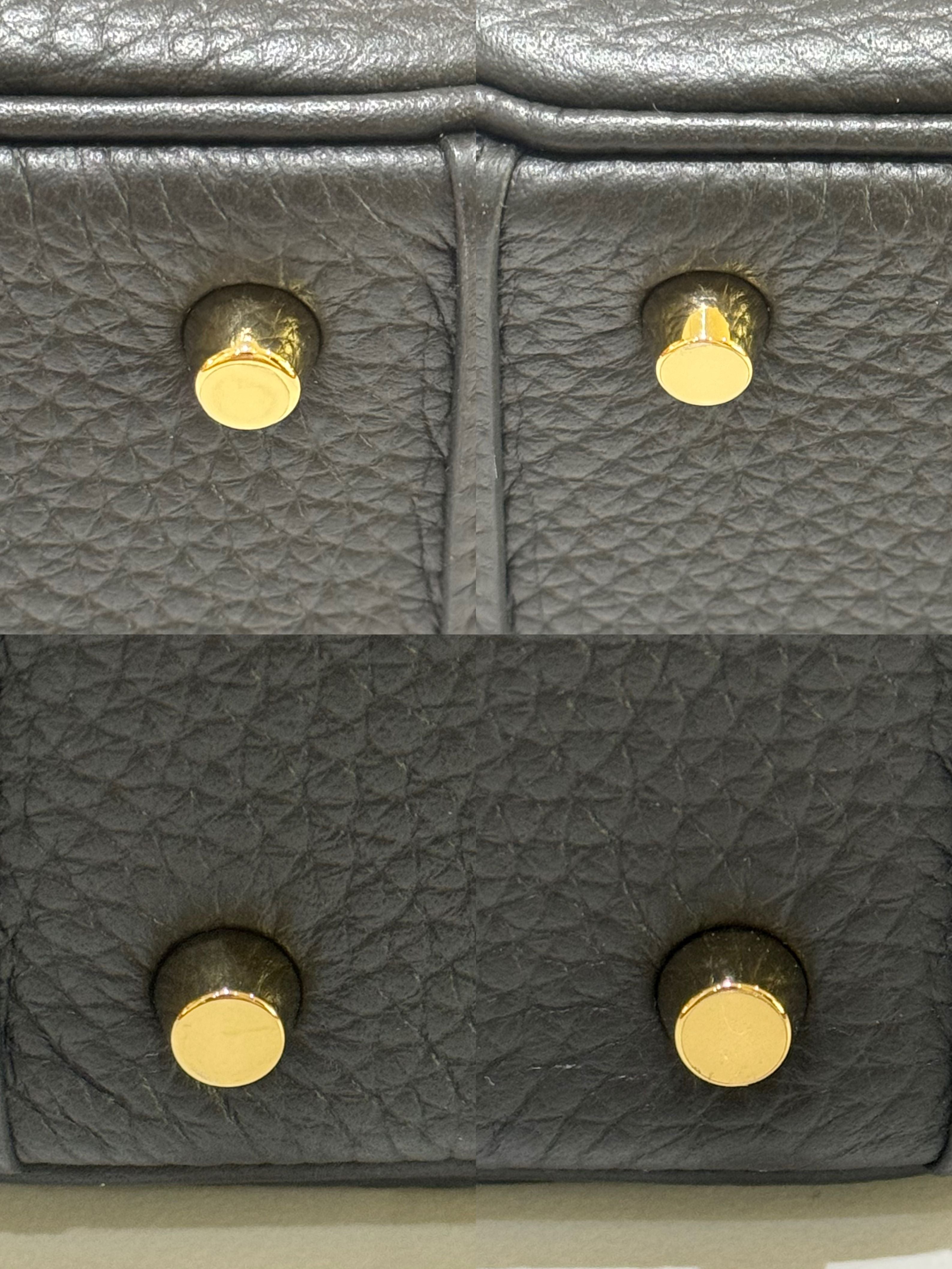 HERMES MINI LINDY IN BLACK WITH GOLD HARDWARE (STAMP B)