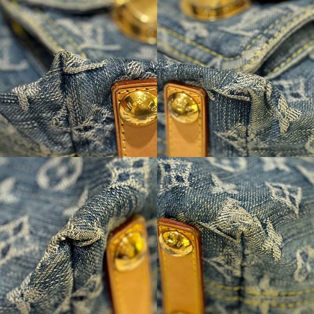 LOUIS VUITTON BAGGY PM BLUE MONOGRAM DENIM UNDERARM BAG