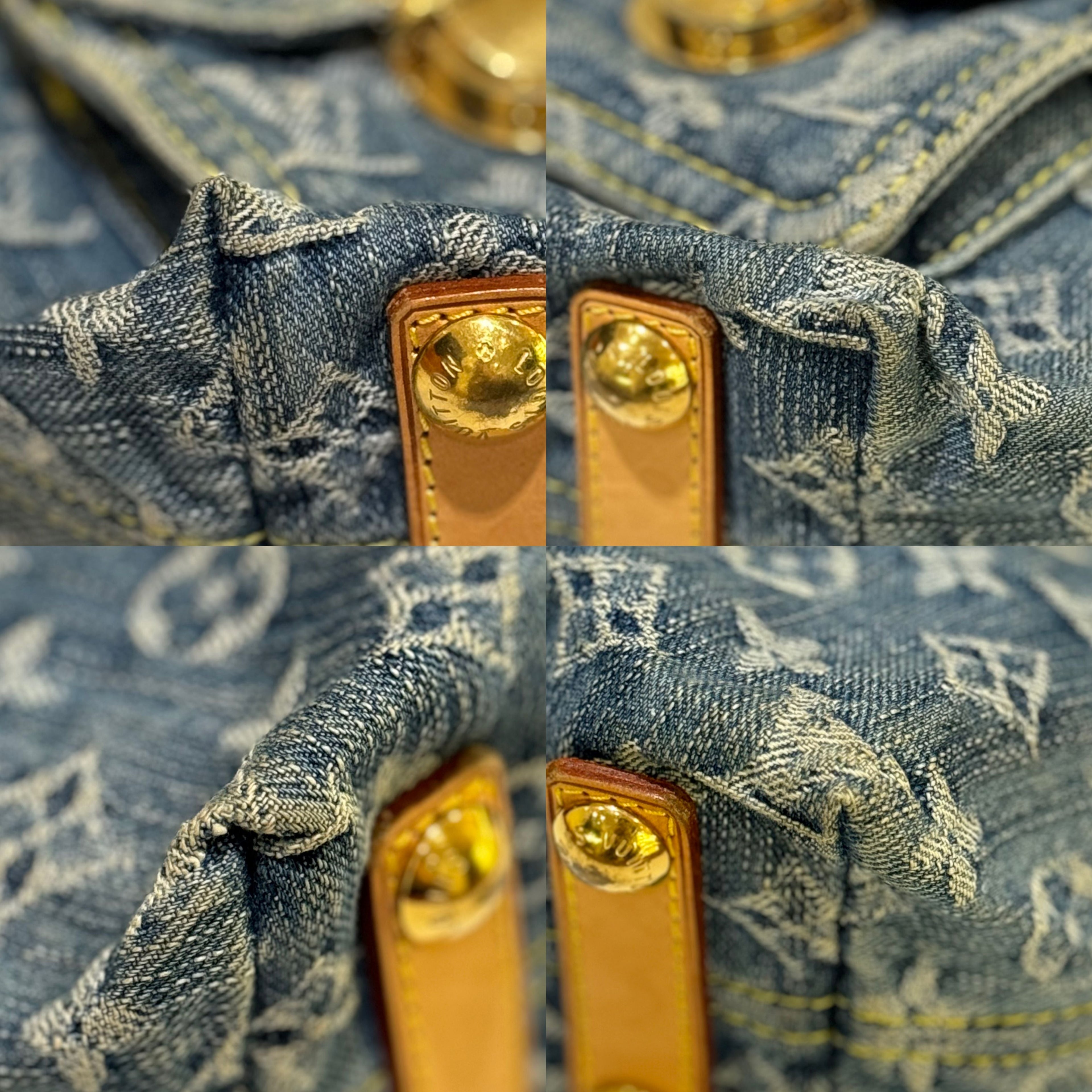LOUIS VUITTON BAGGY PM BLUE MONOGRAM DENIM UNDERARM BAG