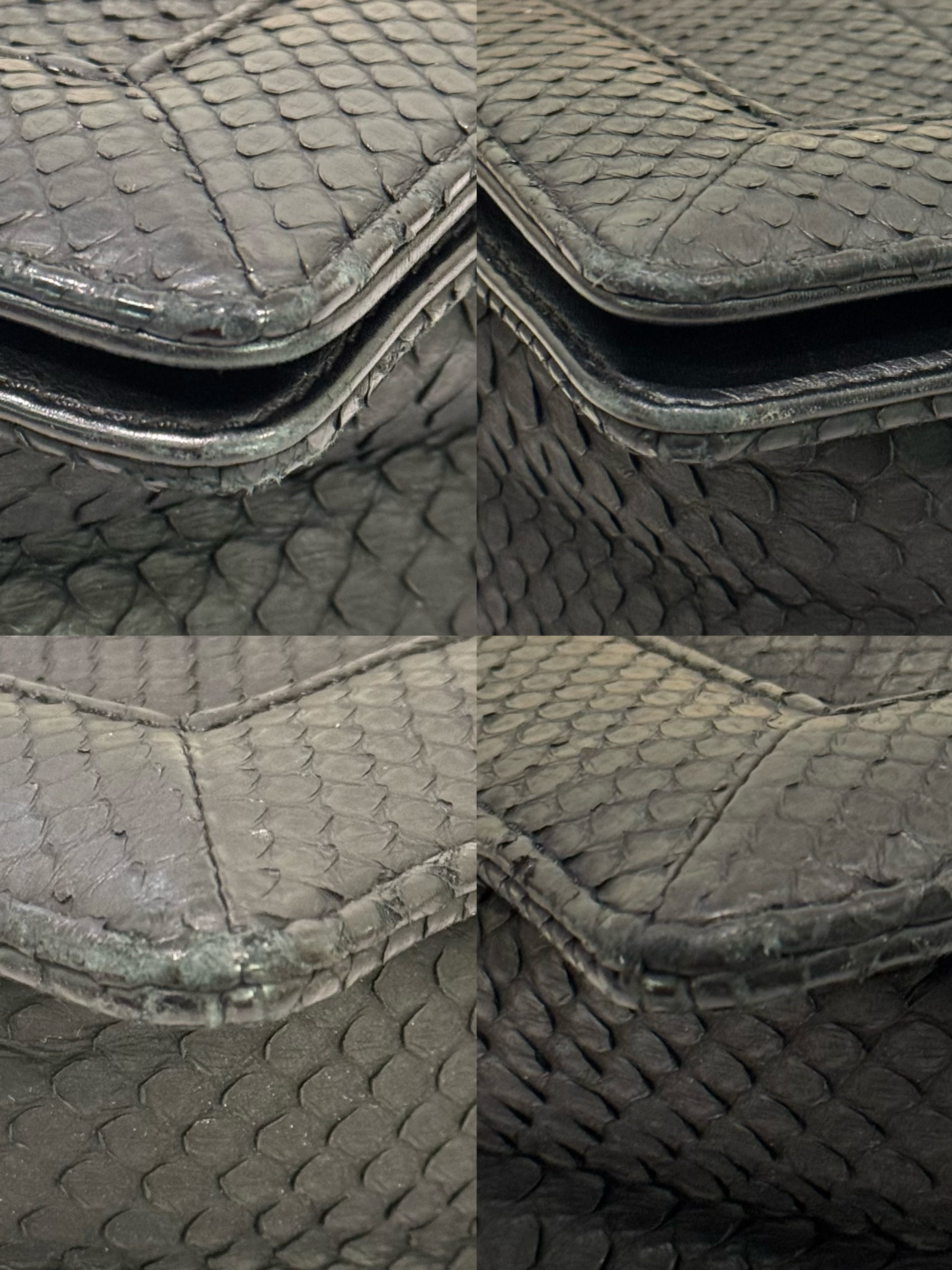 CHANEL LEBOY MEDIUM-LARGE PYTHON CHAIN BAG