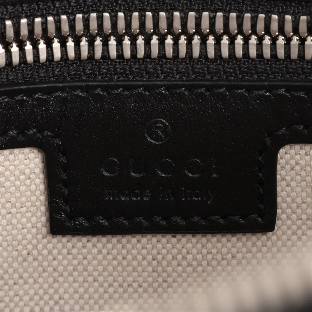 Gucci GG Embossed Leather Two-Way Shoulder Bag Black