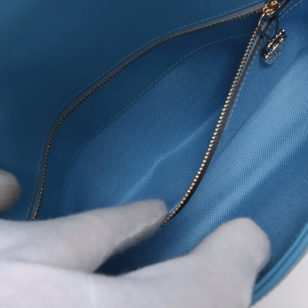 Gucci GG Canvas Leather Shoulder Bag Blue