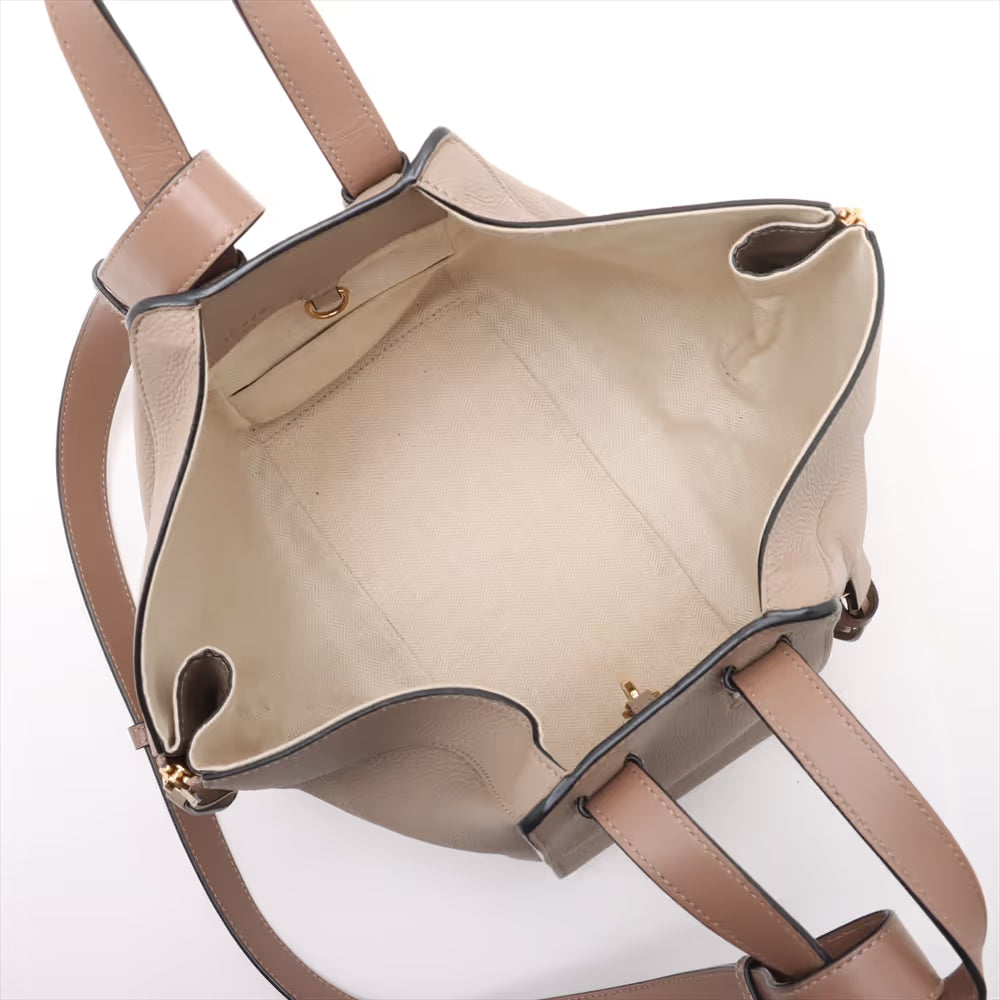 Loewe Hammock Medium Leather Two-Way Handbag Beige