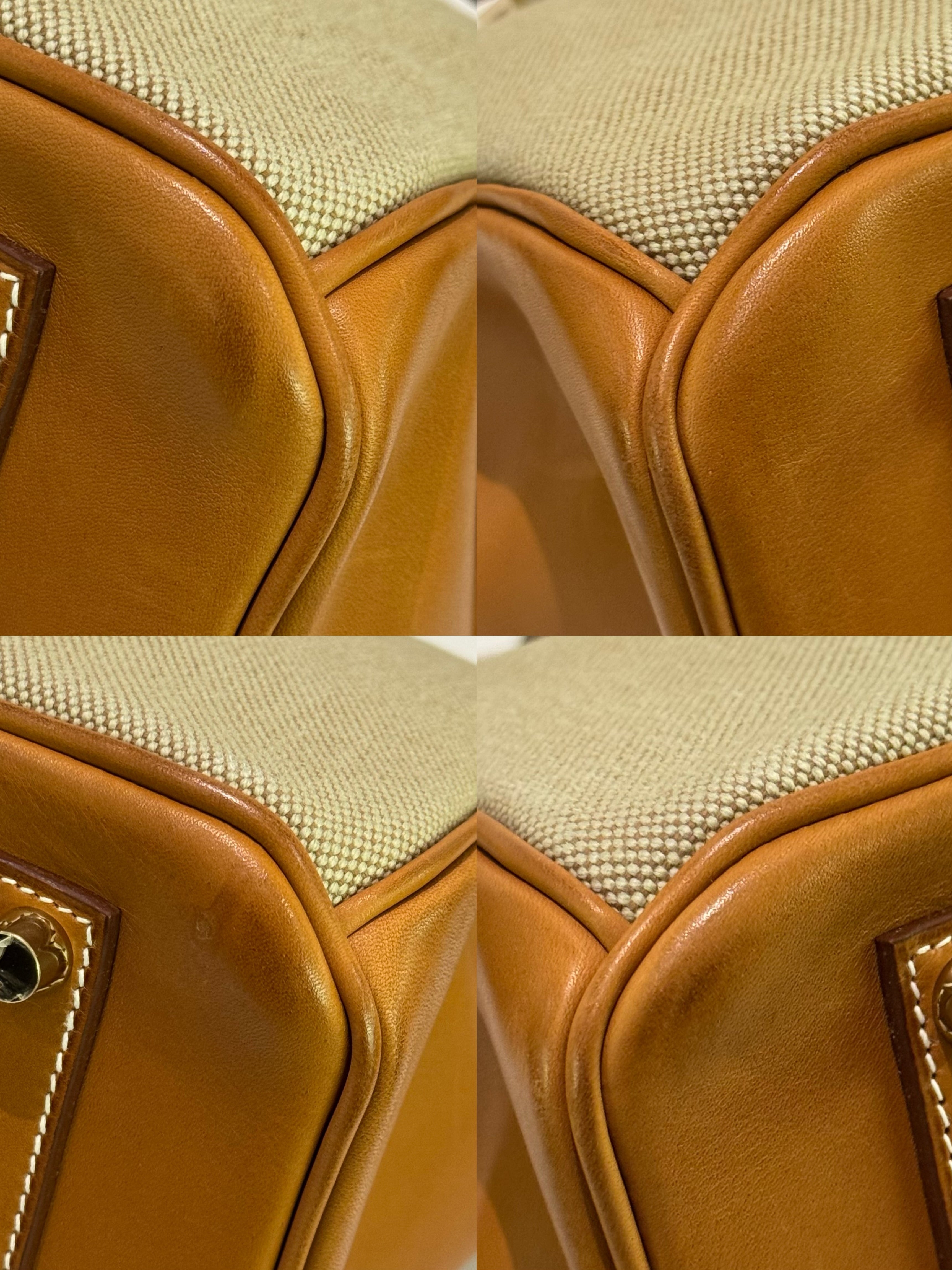 HERMÈS BIRKIN 35 SADDLE LEATHER & CANVAS STAMP P