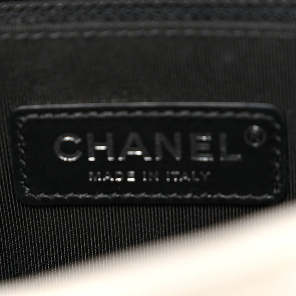 Caviar Quilted My Everything Small Flap White Black