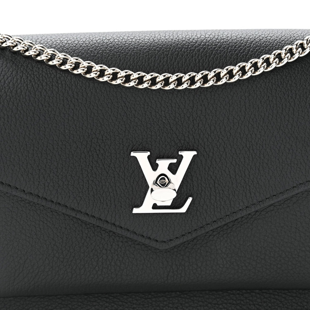 Soft Calfskin My Lockme Chain Pochette Black