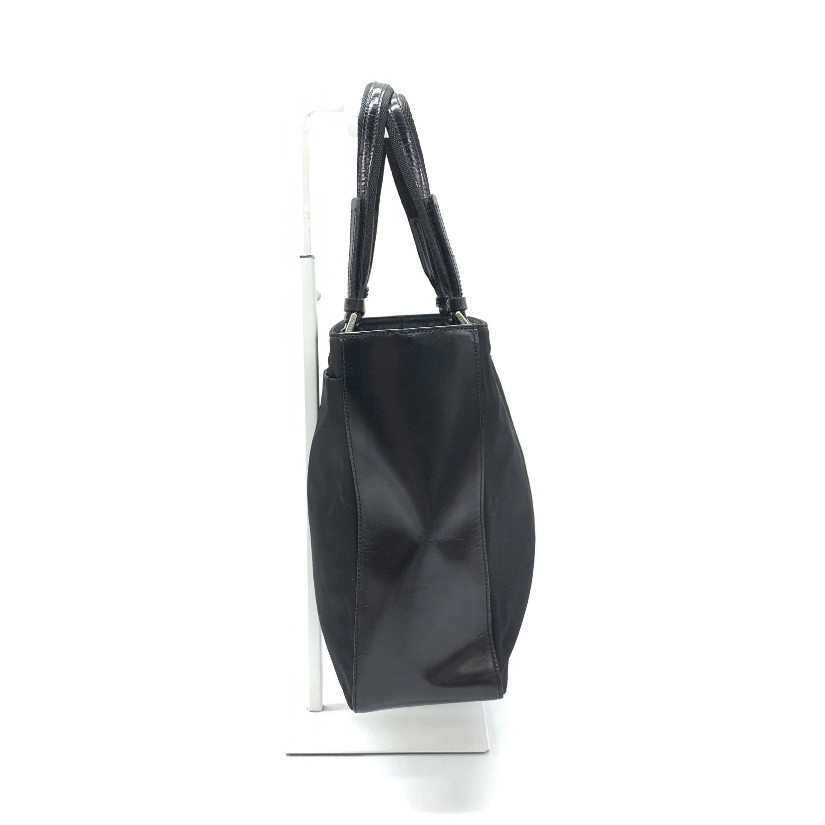 Prada Triangle Logo Nylon Tote Bag