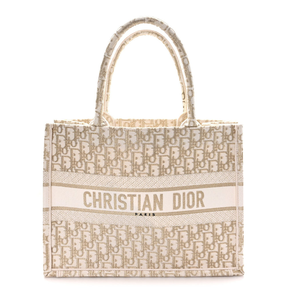 Oblique Medium Book Tote Gold Multicolor