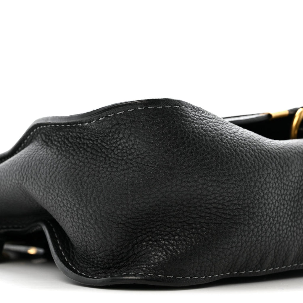 Calfskin Medium Marcie Satchel Black