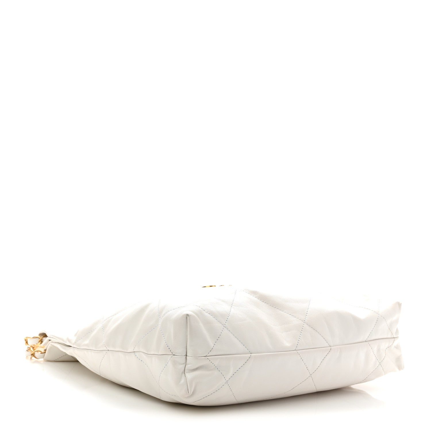 Shiny Calfskin Quilted Small Chanel 22 White