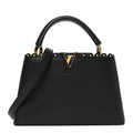 Taurillon Studded Capucines PM Black