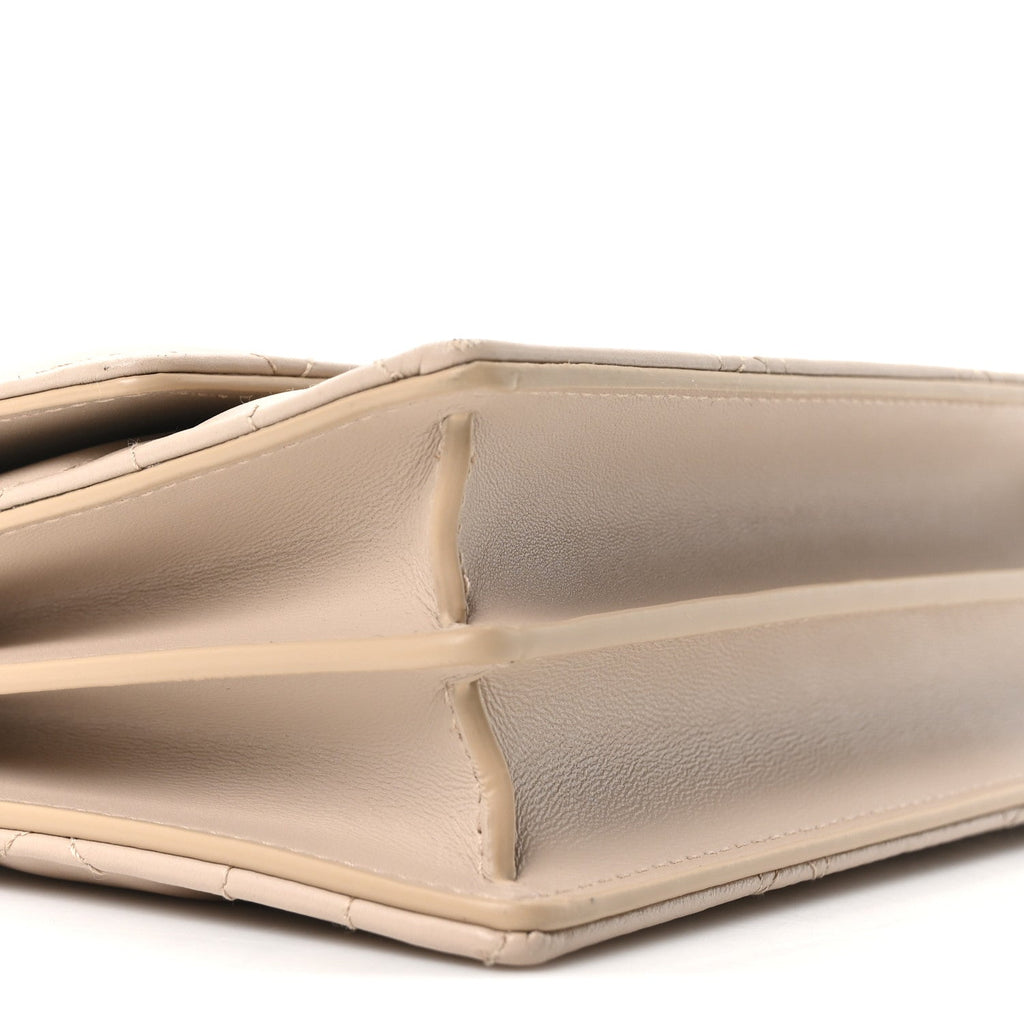 Lambskin Macrocannage Mini Miss Caro Bag Caramel Beige