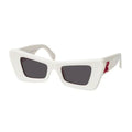 Off-White Sunglasses Cat Eye Full Rim, White Frame and Grey Lens OERI027ACCRA0107
