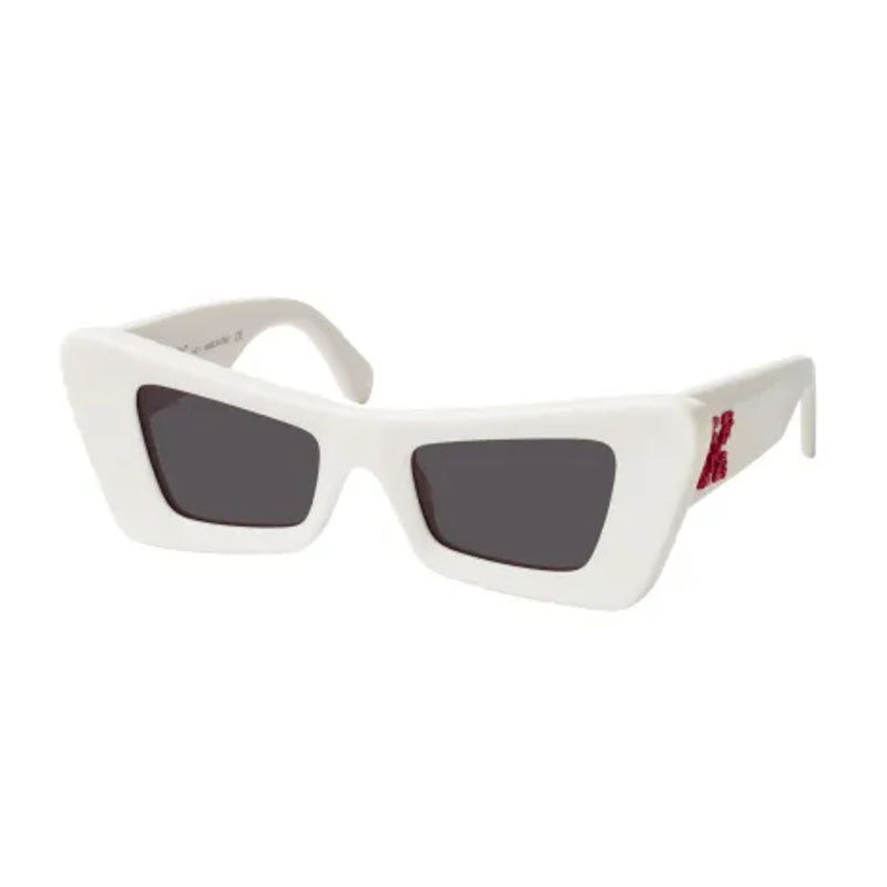 Off-White Sunglasses Cat Eye Full Rim, White Frame and Grey Lens OERI027ACCRA0107