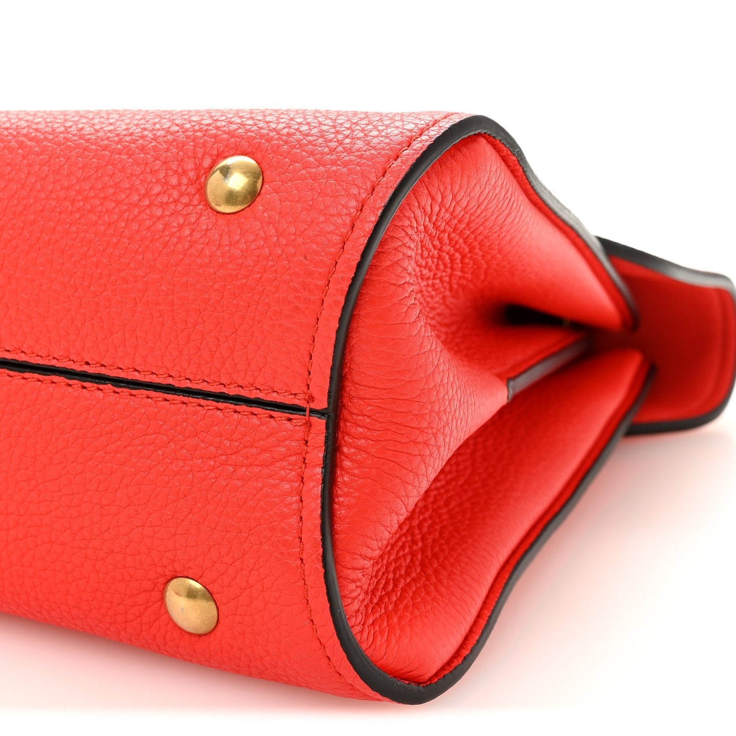 Calfskin Small Margot Top Handle Satchel Candy Apple Red