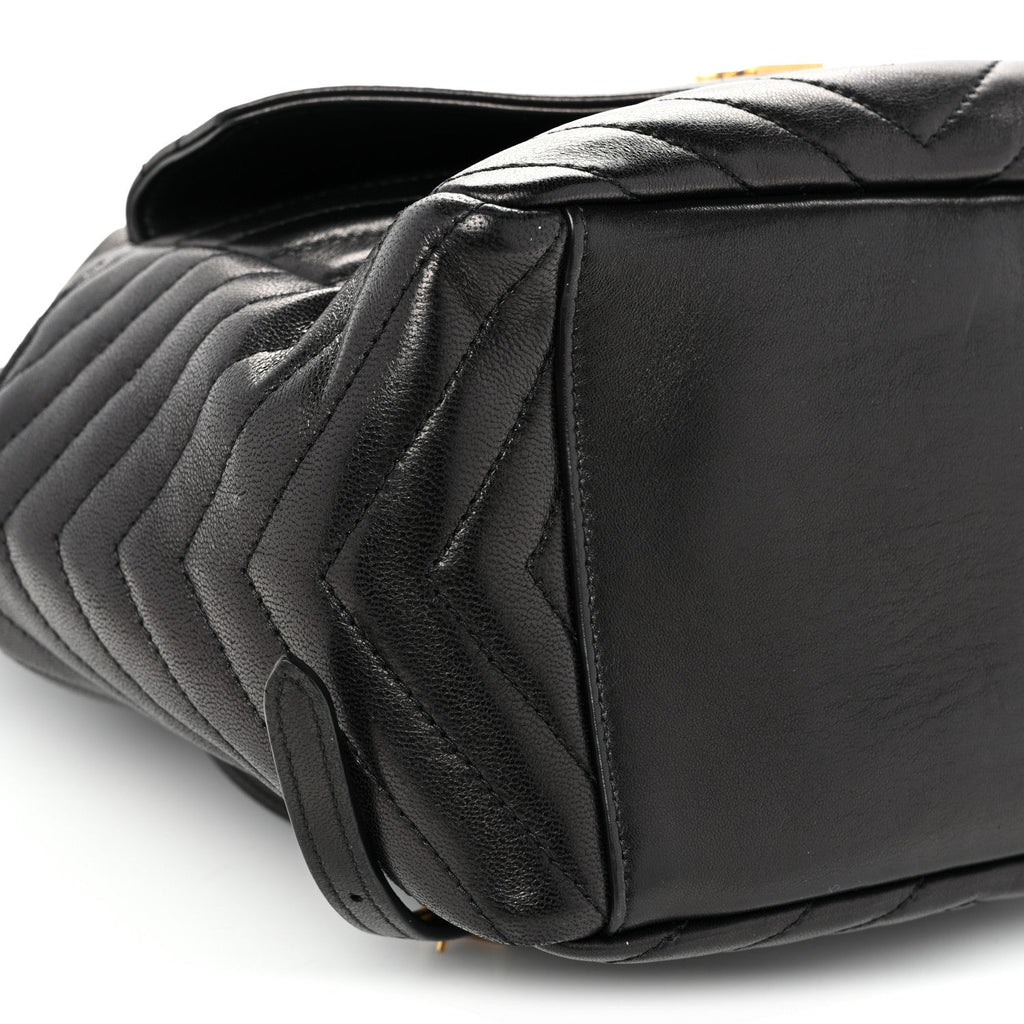 Lambskin Matelasse Monogram Joe Backpack Black